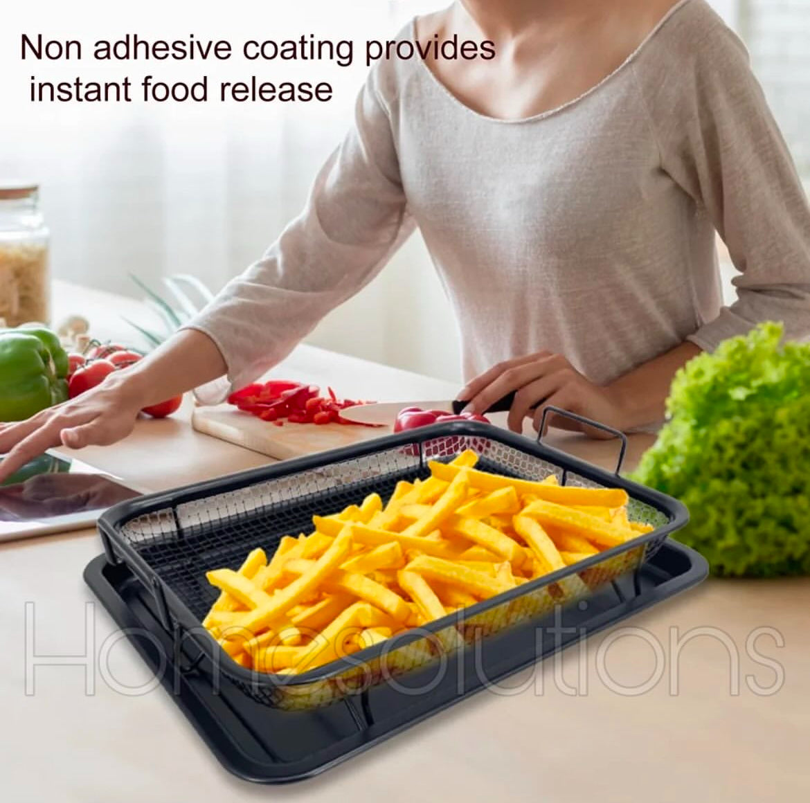 Rectangular Black Crisper Tray