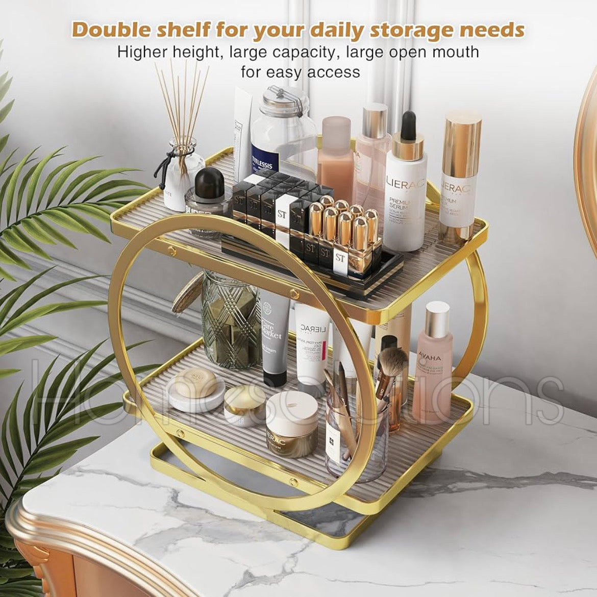 TRINKET 2 Tier Countertop Shelf Vanity Organizer