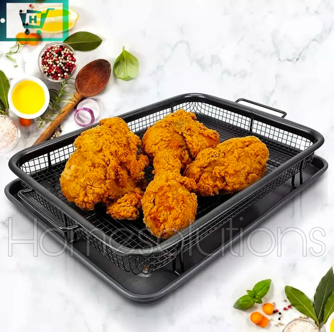 Rectangular Black Crisper Tray