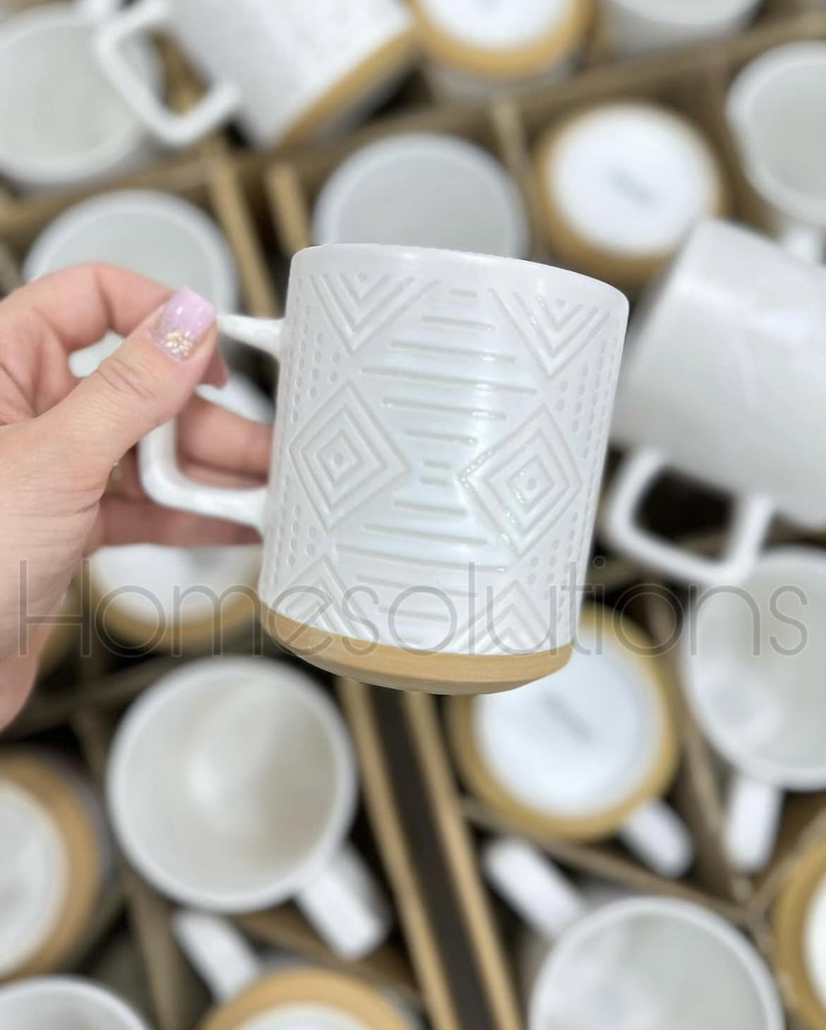 Self Texture Stoneware Mugs