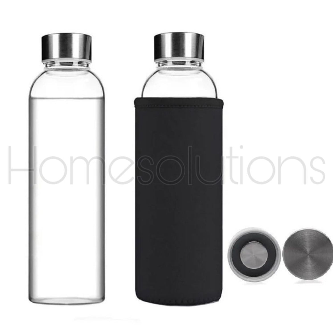 Glass Water Bottle with Pouch