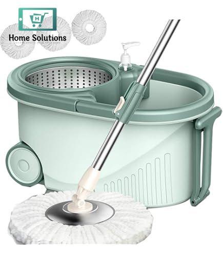Spin Mop Cleaning Bucket with Wheels – Easy Floor Care