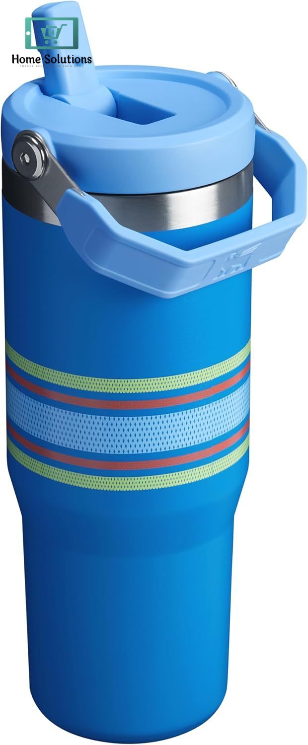 STANLEY ICEFLOW TM 30 OZ FLIP STRAW TUMBLER - AZURE MESH