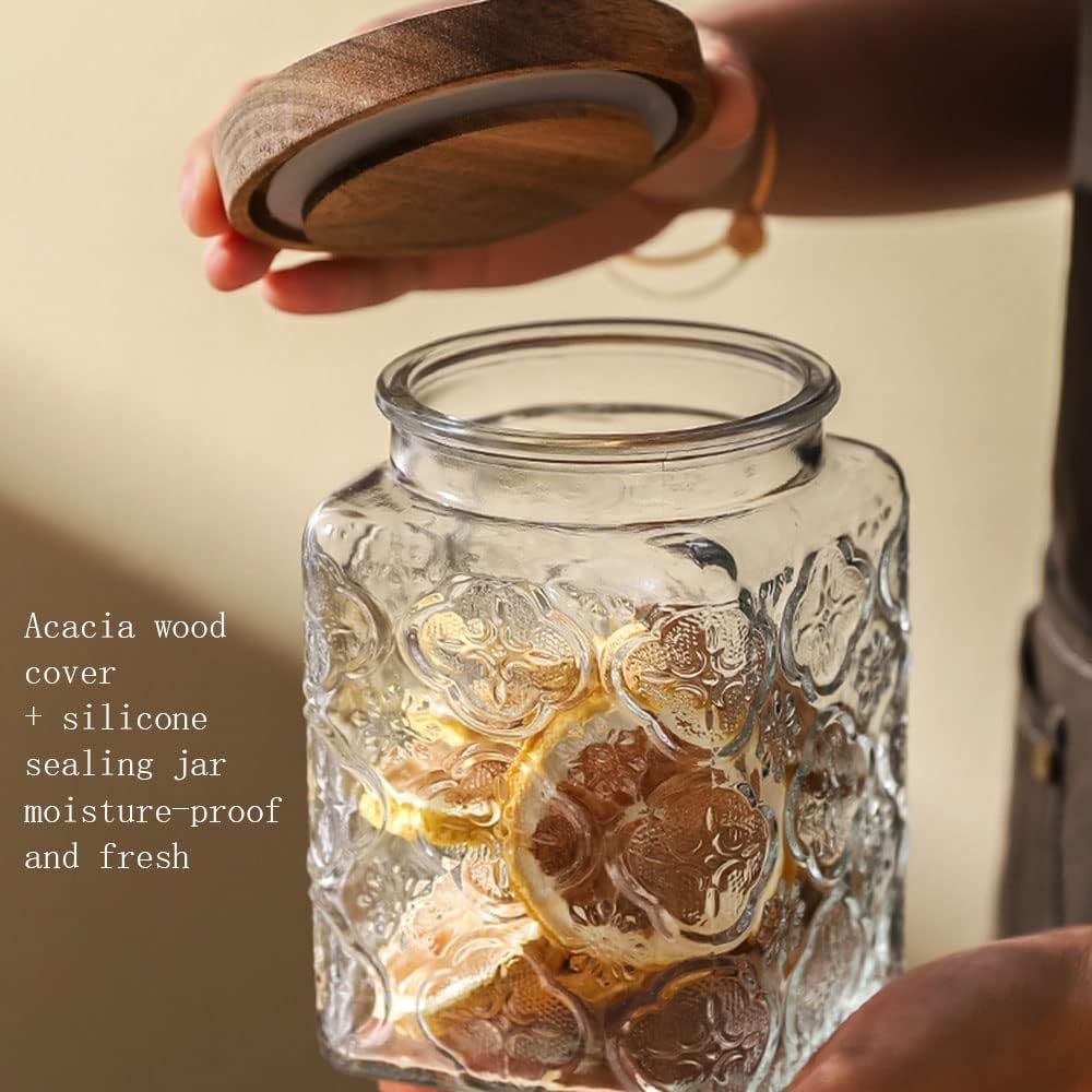 Glass Storage Container Jar With Airtight Lid