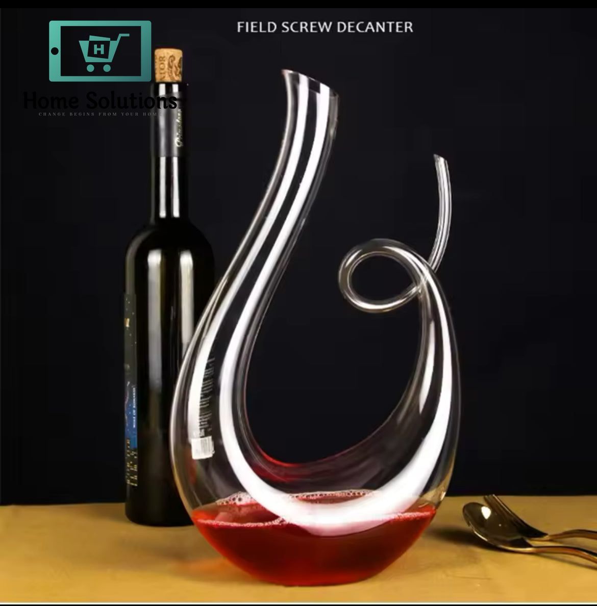 Snuggie Swan Handmade Lead Free Crystal Decanter Carafe - 1500ml