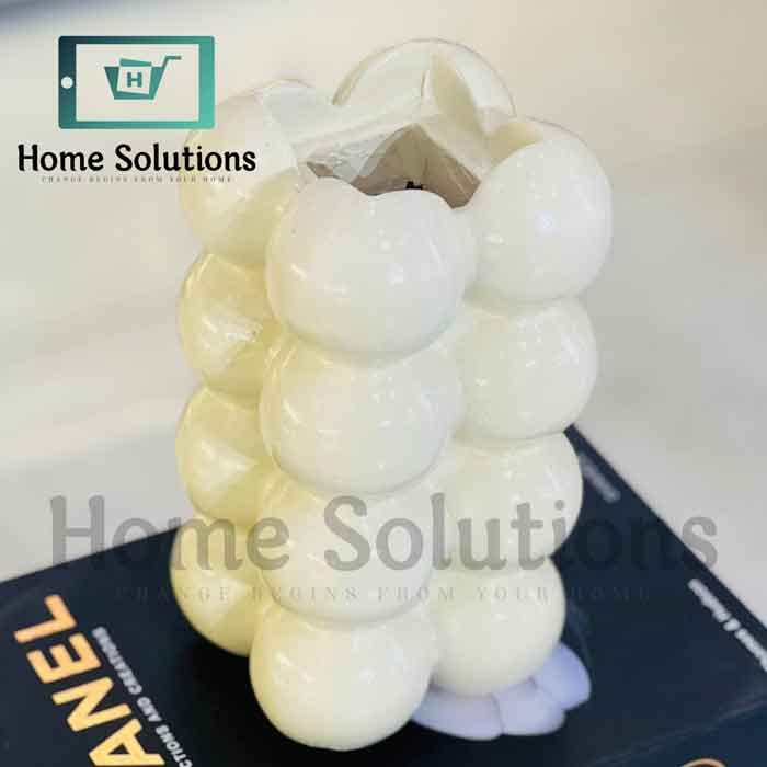 Modern White Bubble Vase - Unique Decorative Accent