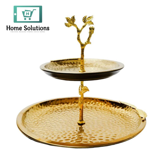 2-Tier Porcelain Cake Stand – Elegant Dessert Serving Dish