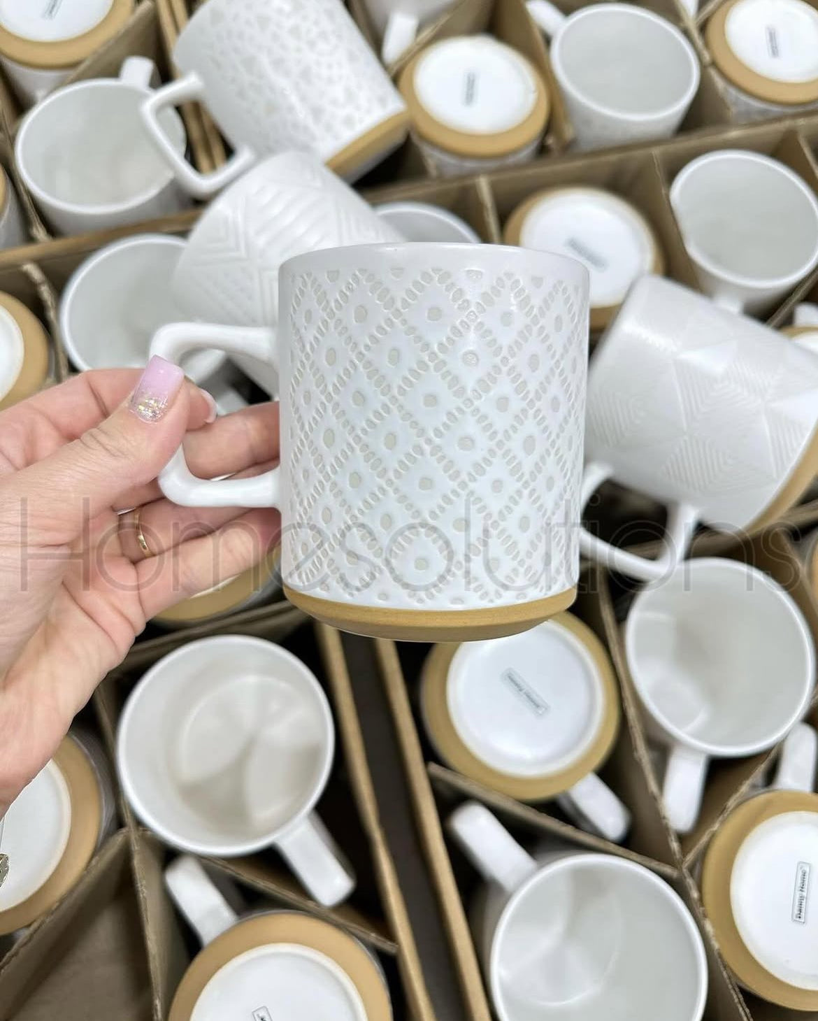 Self Texture Stoneware Mugs