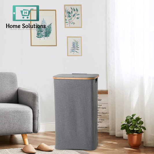Eco-Friendly Laundry Hamper with Sturdy Bamboo Frame
