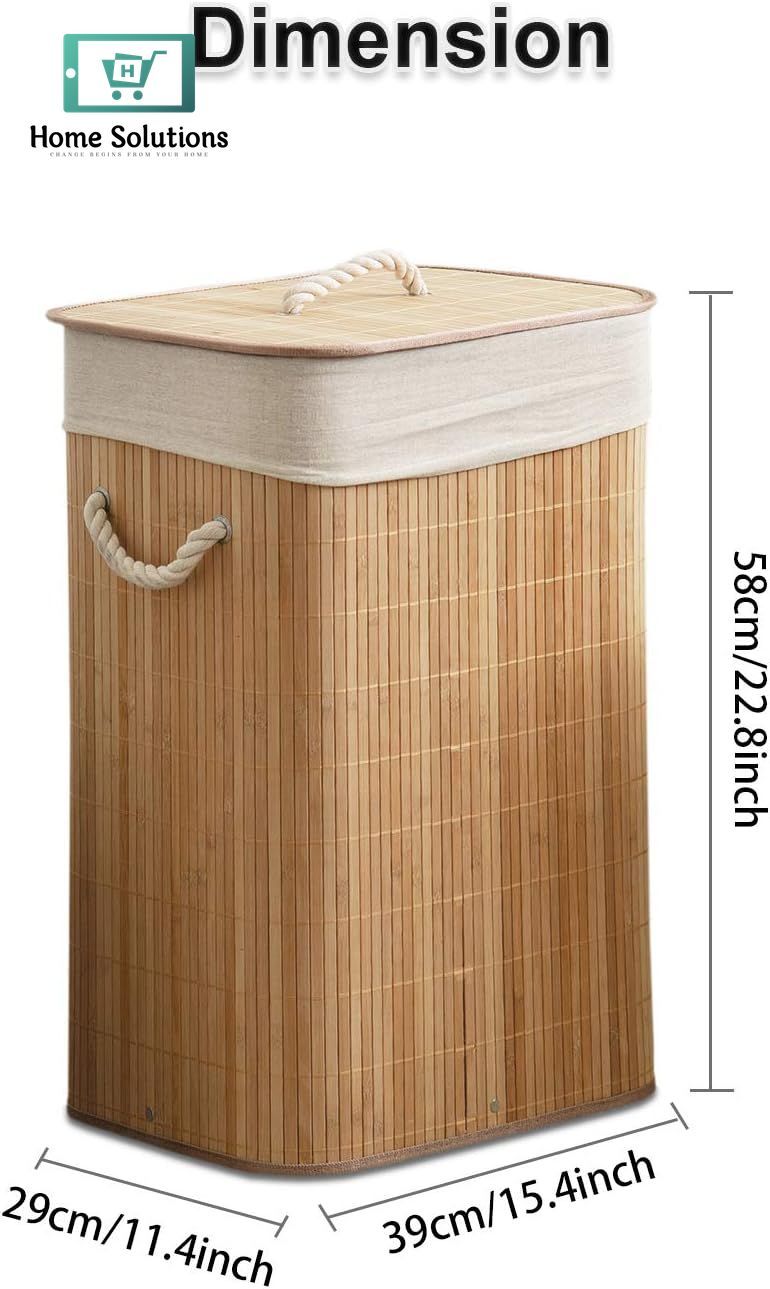 Bamboo Laundry Basket – Stylish & Durable Clothes Storage Organizer