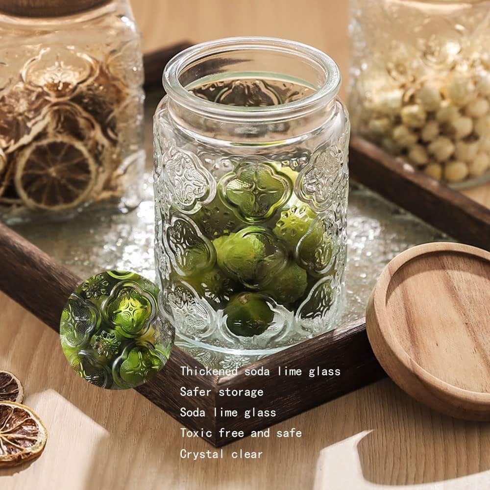 Glass Storage Container Jar With Airtight Lid