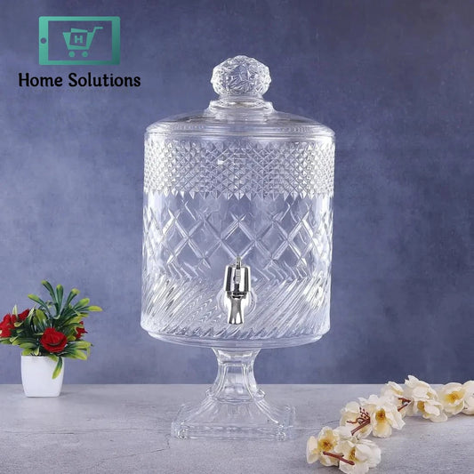 Glass Juice Dispenser with Stand & Glass Lid 4.5-Liter