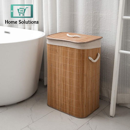 Bamboo Laundry Basket – Stylish & Durable Clothes Storage Organizer
