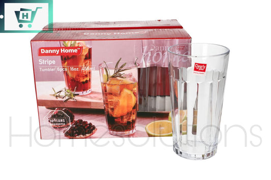 PRANJAL Highball Tumbler with Crystal Finish Set of 6