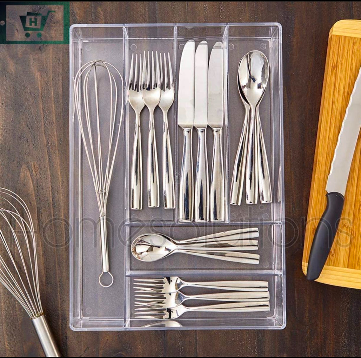 Acrylic Cutlery Tray Organizer