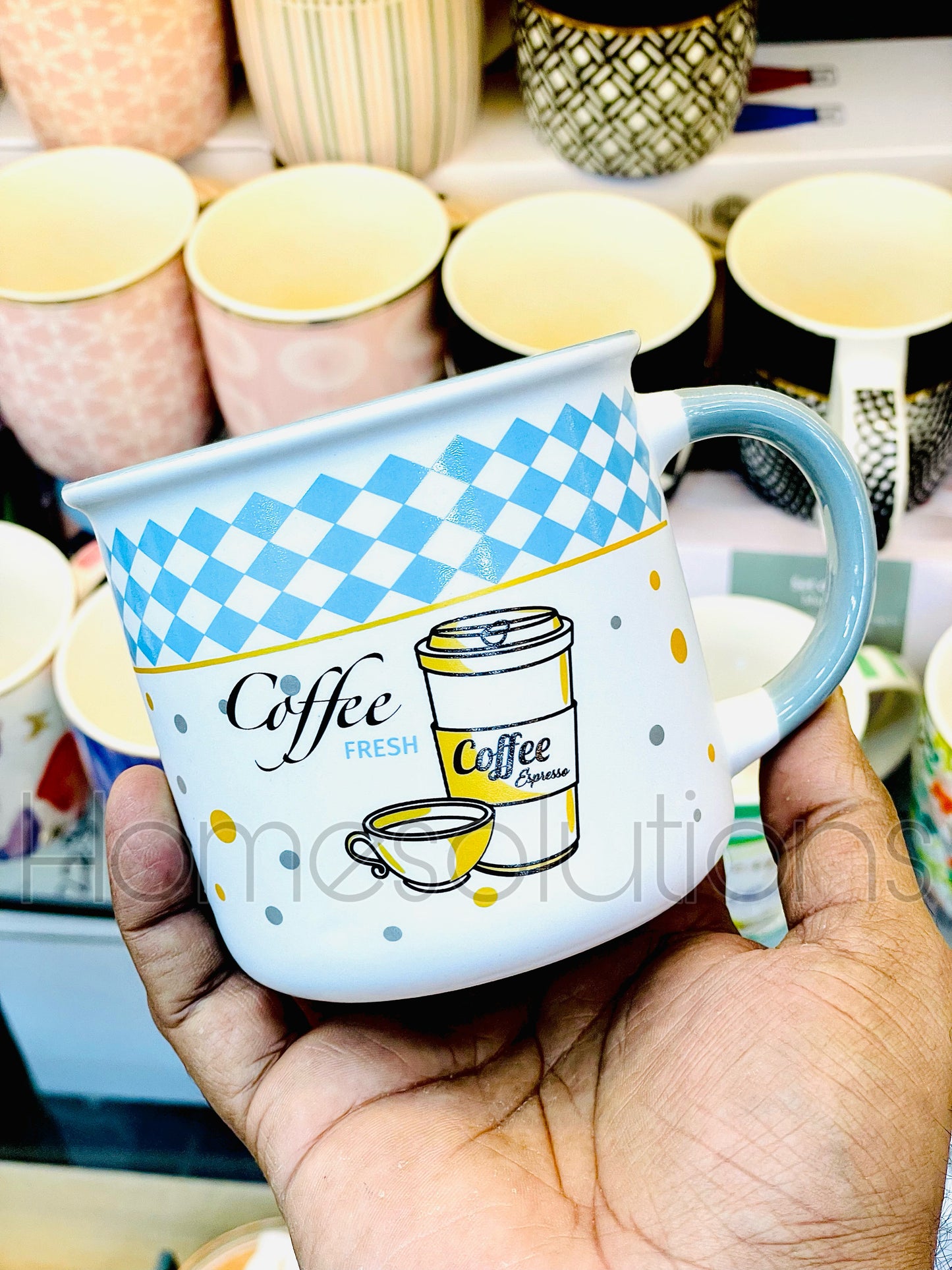 Carnival Stoneware Mugs.