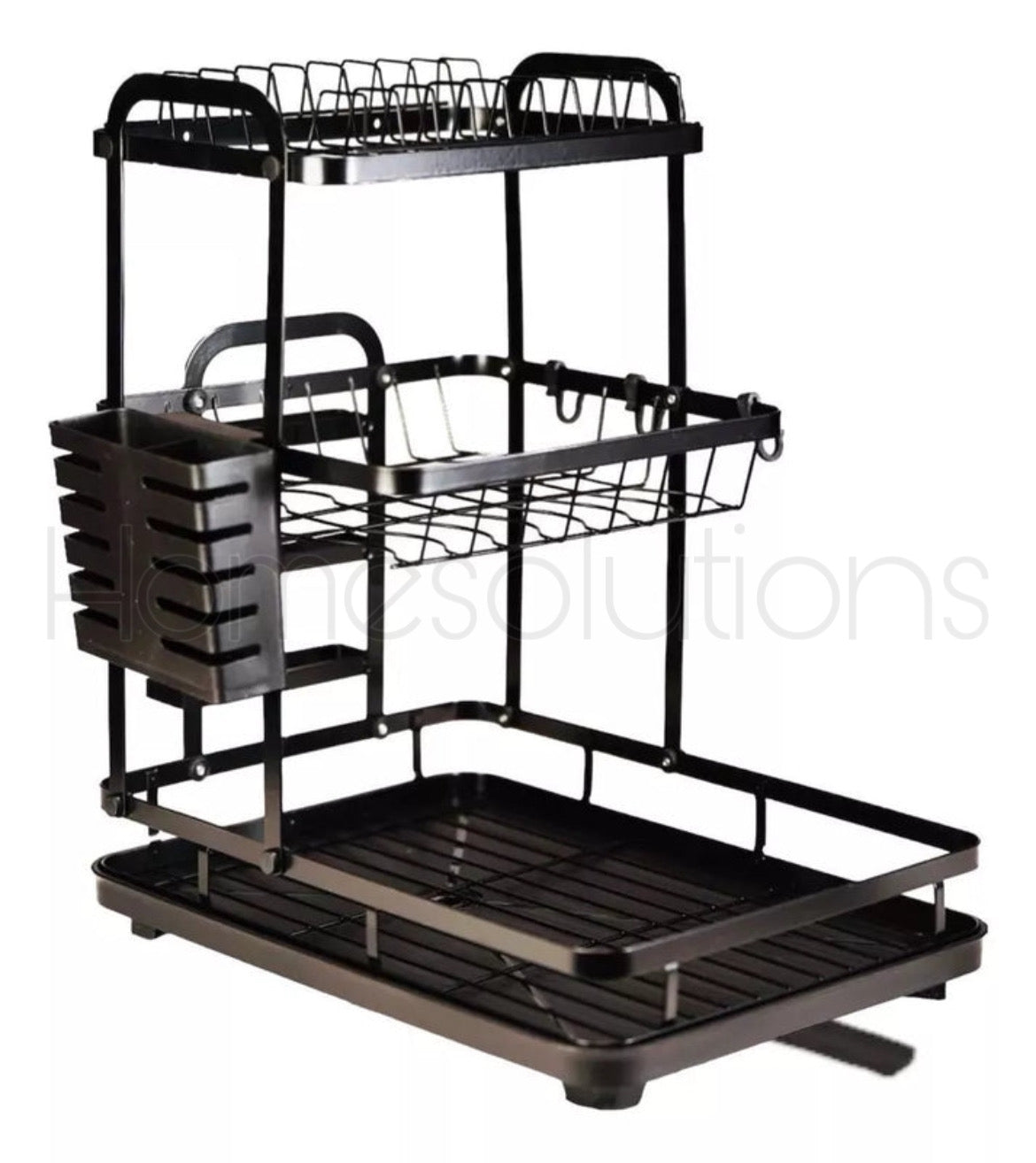 Aluminium Matt Black 3Layers Dish Rack