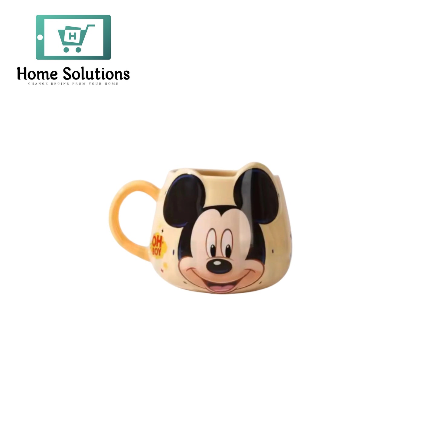 DISNEY Mickey & Friends Porcelain Embossed Coffee Mug – 450ml - Mickey Mouse