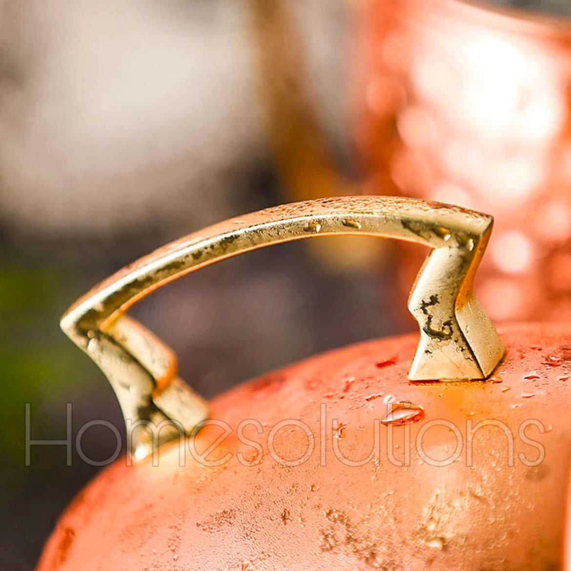 Copper Mug with Stainless Steel Inner & Golden Handle