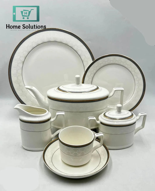 Elegant 24-Piece Fine Porcelain Tea Set – Complete Serving