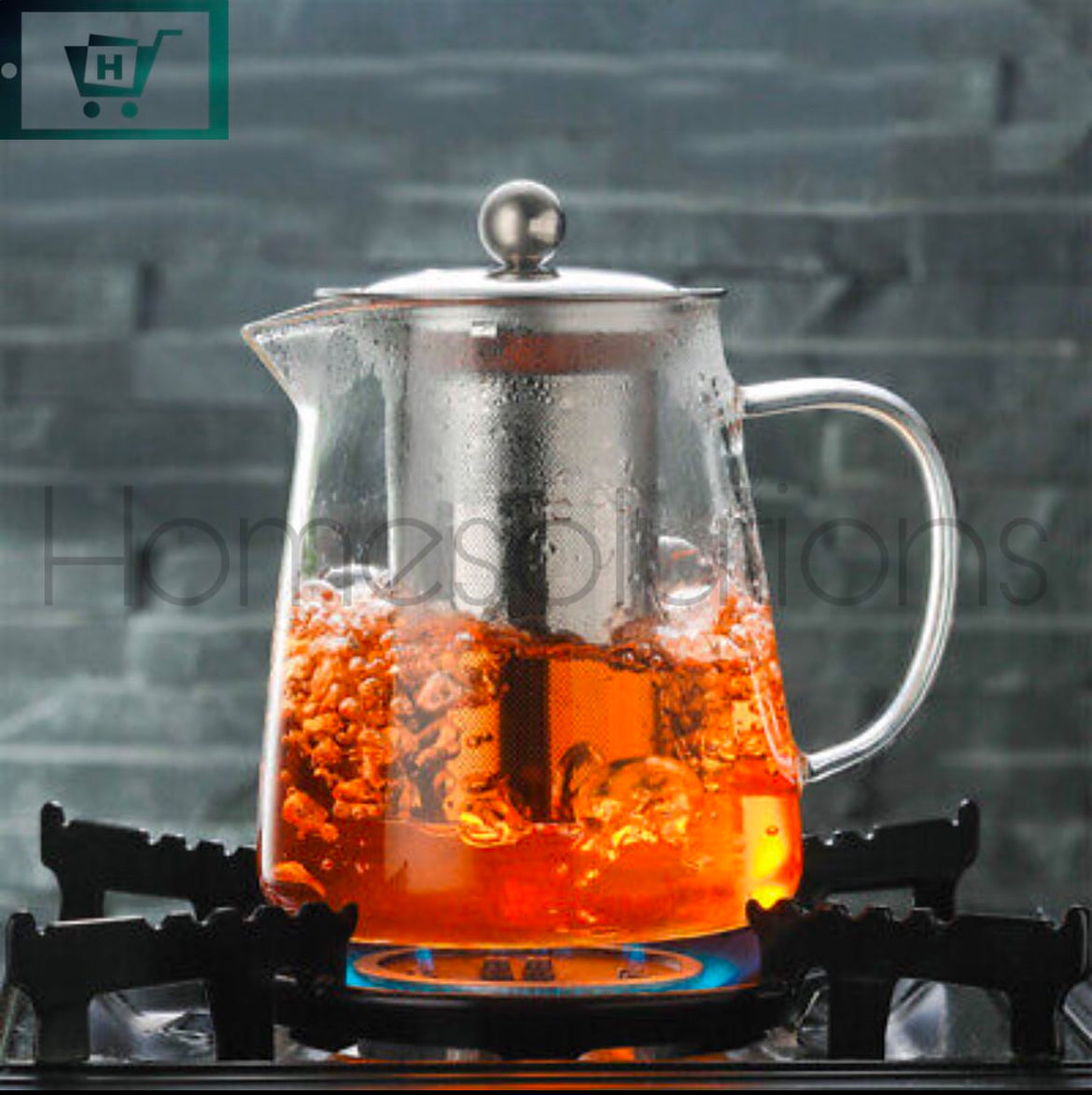 High Quality Borosilicate Glass Kettle - Fire Proof - Stove Useable