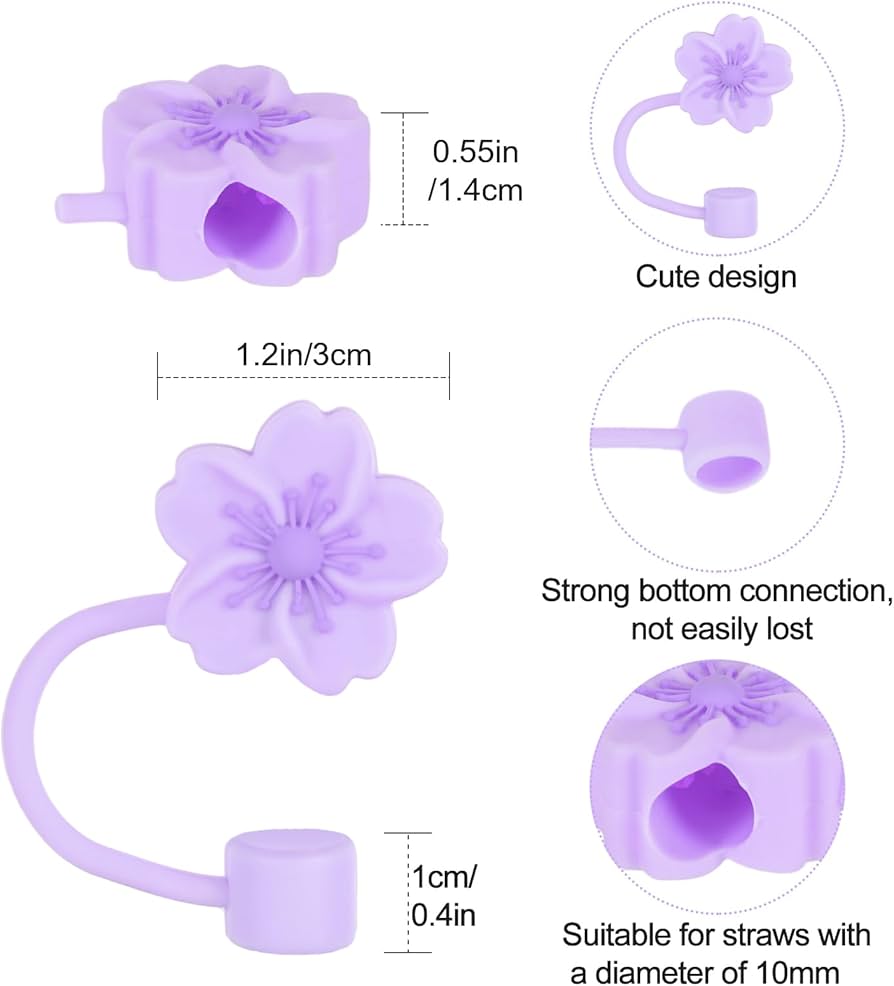 Flower Shape Silicone Straw Stopper