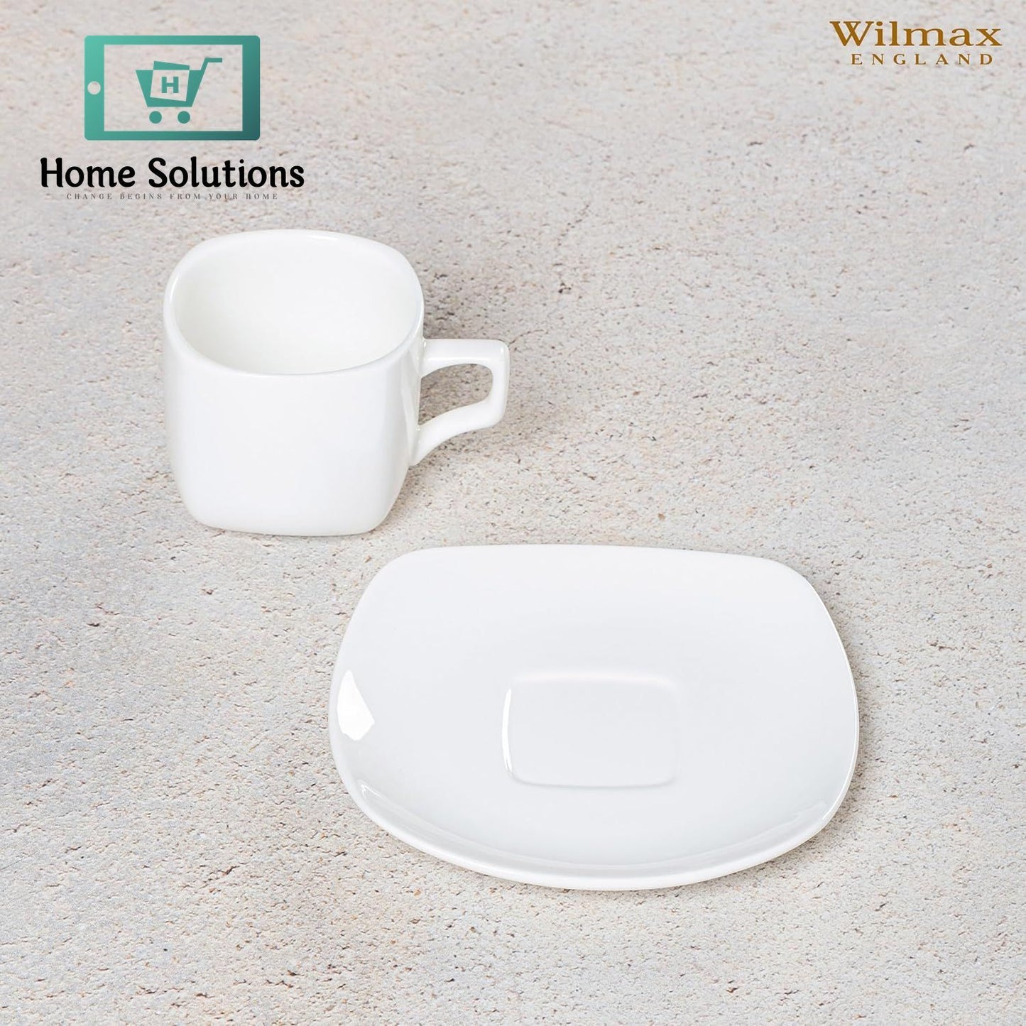 Wilmax England Fine Porcelain Tea Cup & Saucer Set – 200 ml