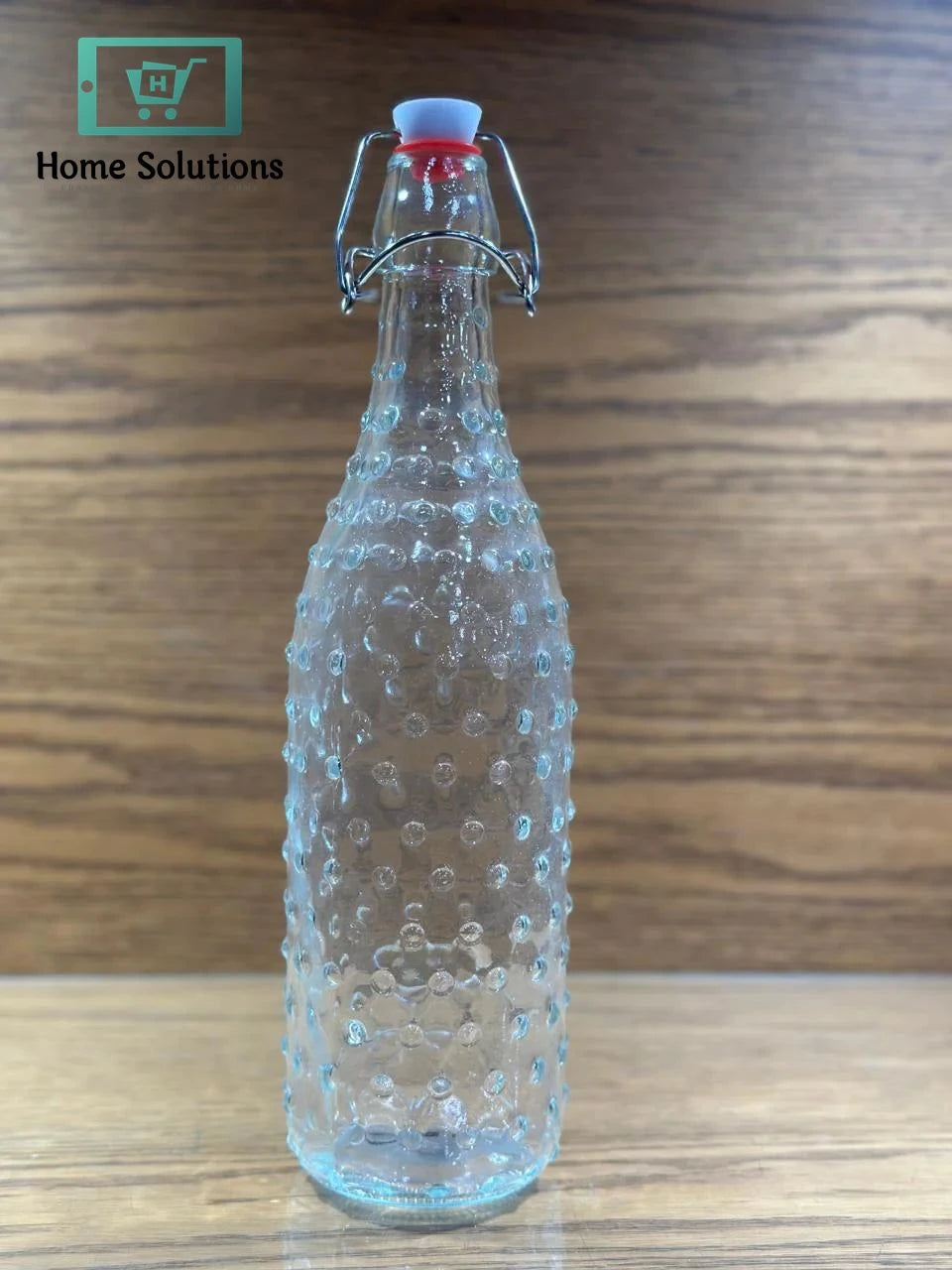 Transparent Grip Glass Bottle – Durable & Reusable - 1000ml