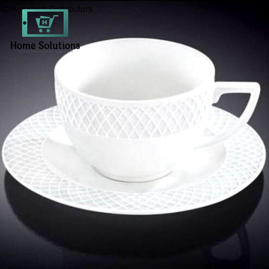Wilmax England JULIA Coffee Cup & Saucer Set – 6 Pcs
