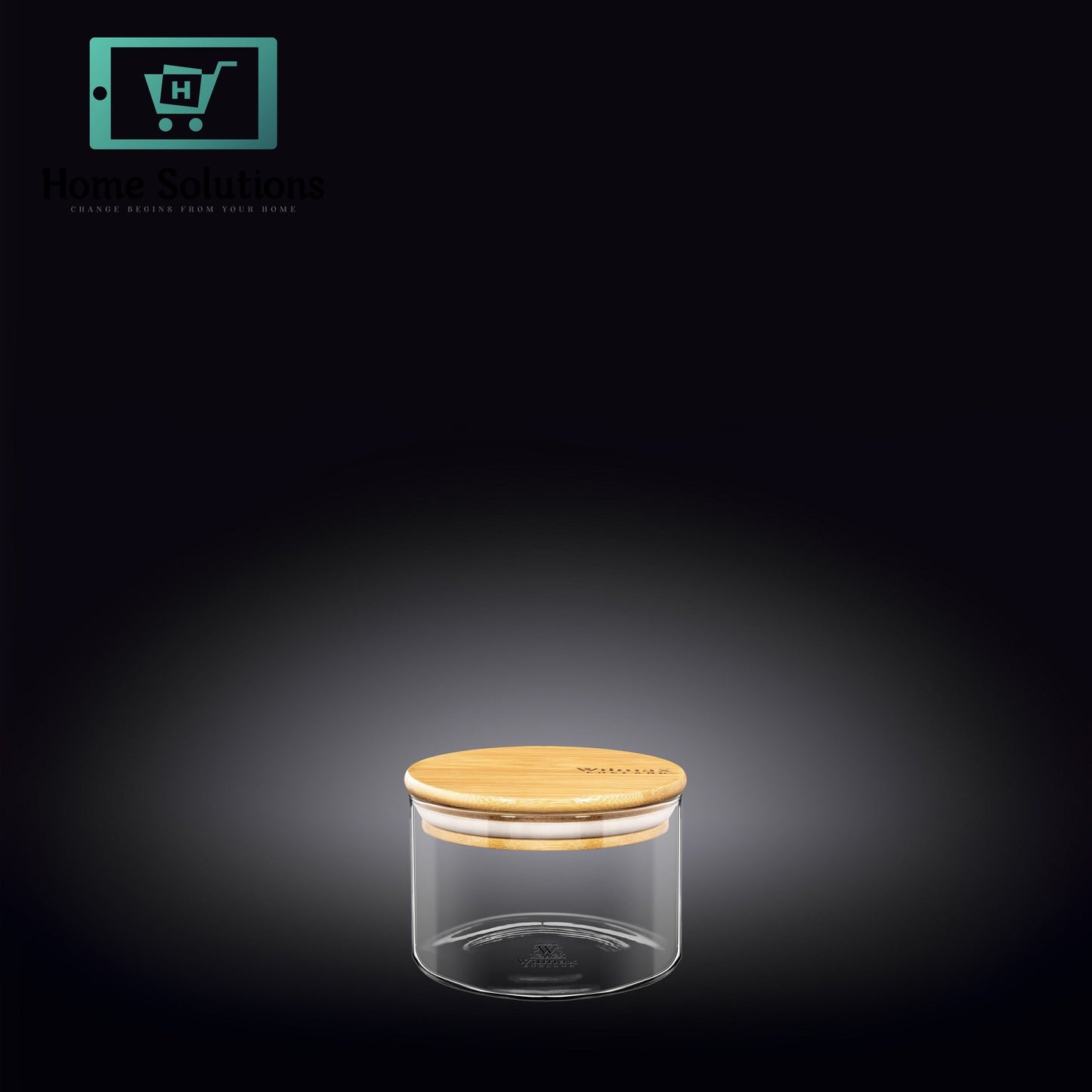 Wilmax Glass Storage Jar with Bamboo Lid