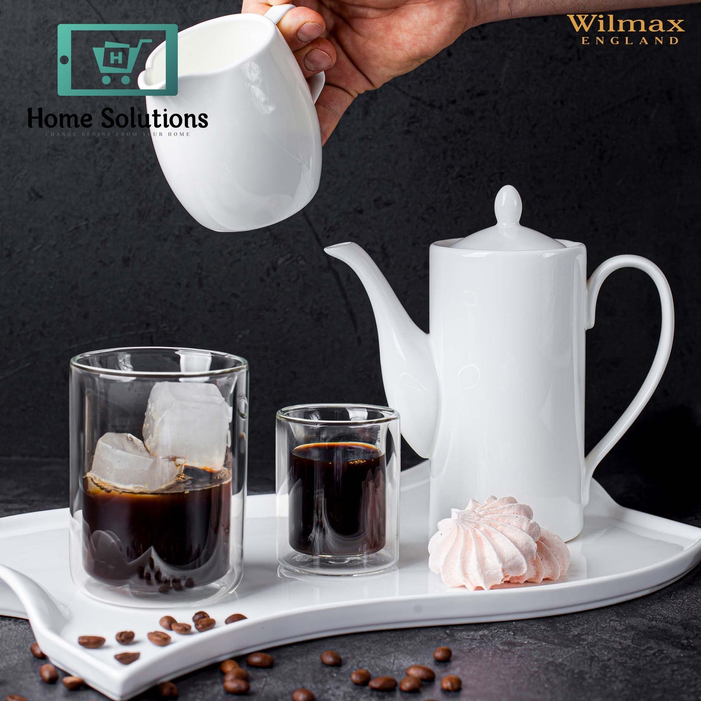 Wilmax England Fine Porcelain Coffee Pot – 650 ml