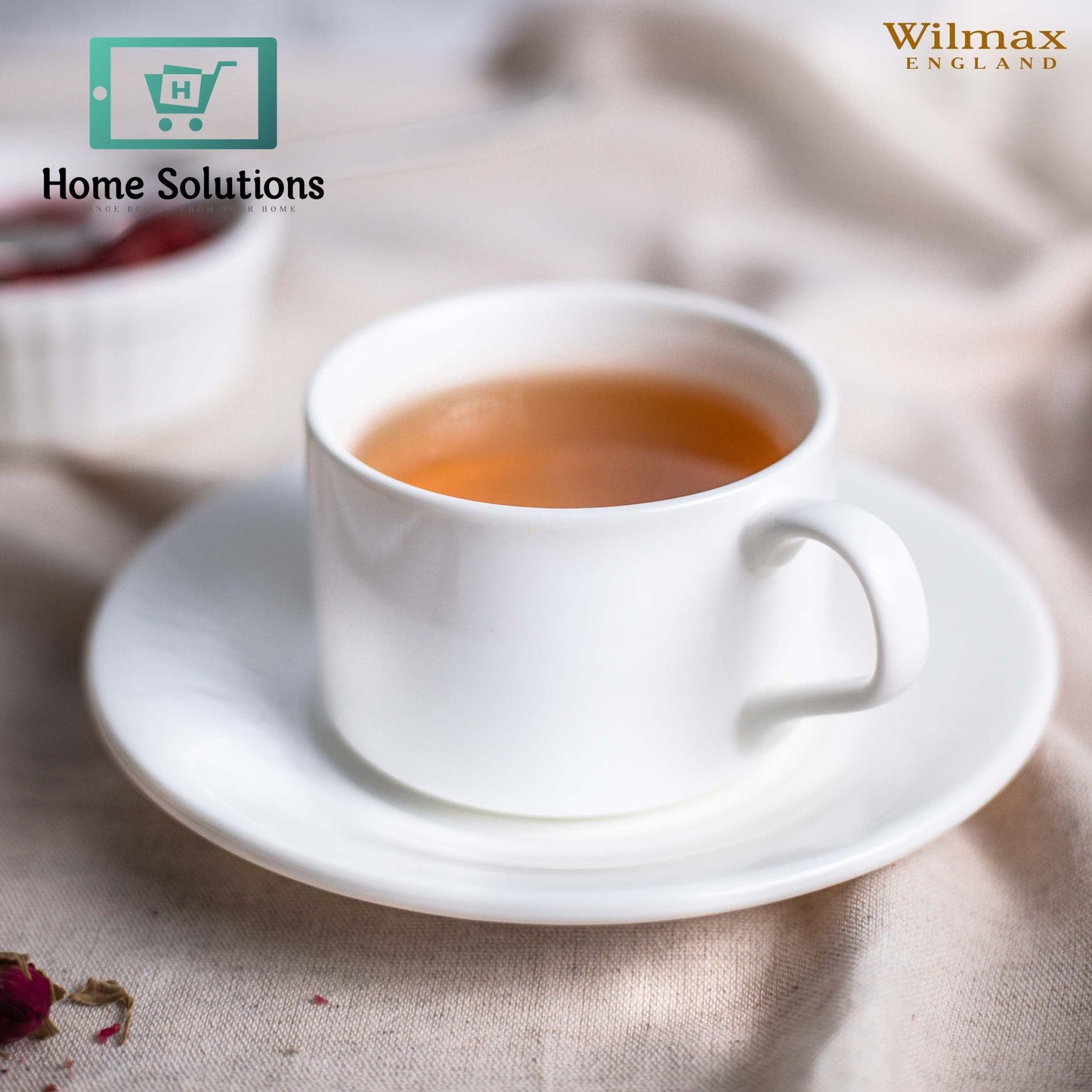 Wilmax England Fine Porcelain Tea Cup & Saucer Set – 160 ml