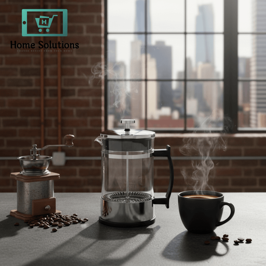 Elegant French Press Coffee & Tea Maker Stainless Steel - 800ml