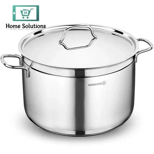 Korkmaz Alfa Casserole Pot – 26x13 cm Compact Stainless Steel Casserole for Daily Cooking