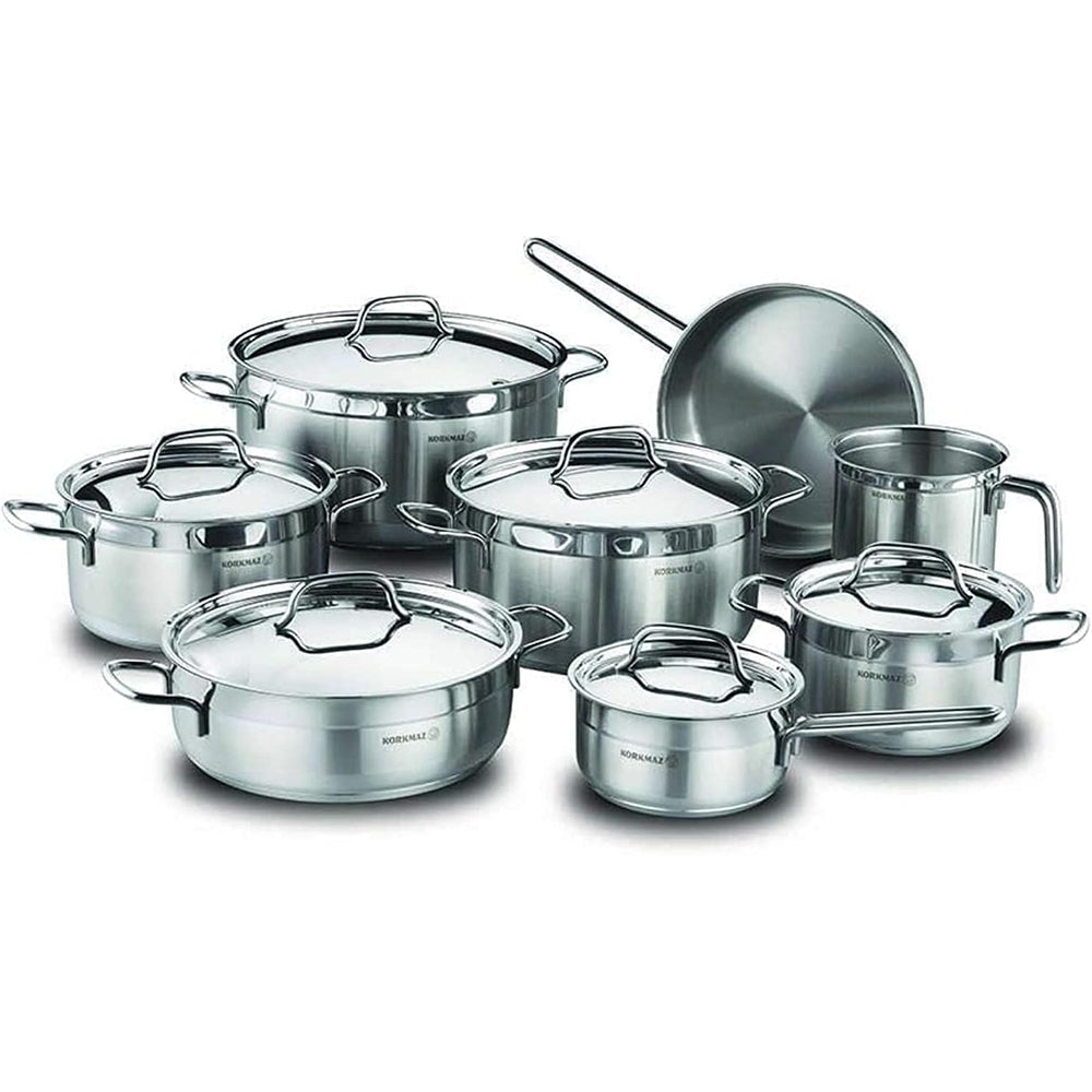 Korkmaz A-1089 Alfa Grande 14 Pcs. Cookware Set