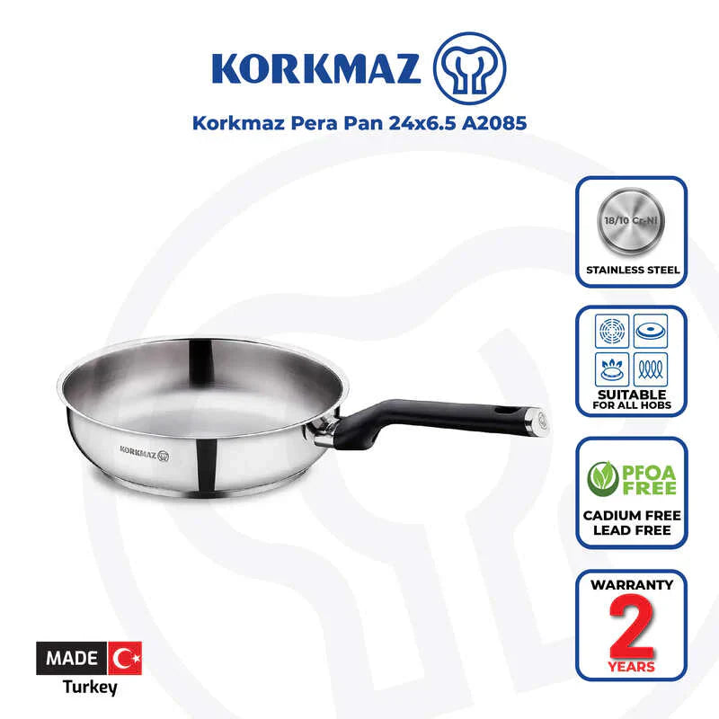 Korkmaz Pera Stainless Steel Frying Pan - 28x7cm