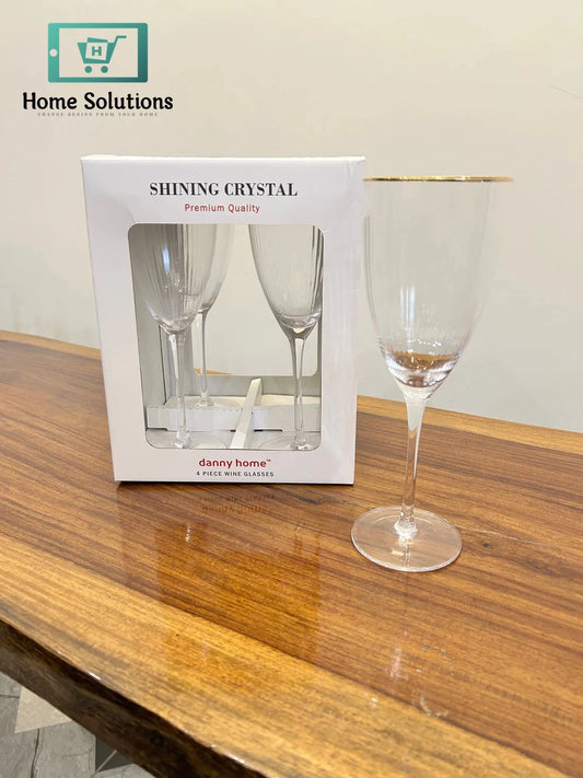Danny Home Wine Glass Set – 4 Piece Elegant Drinkware Collection