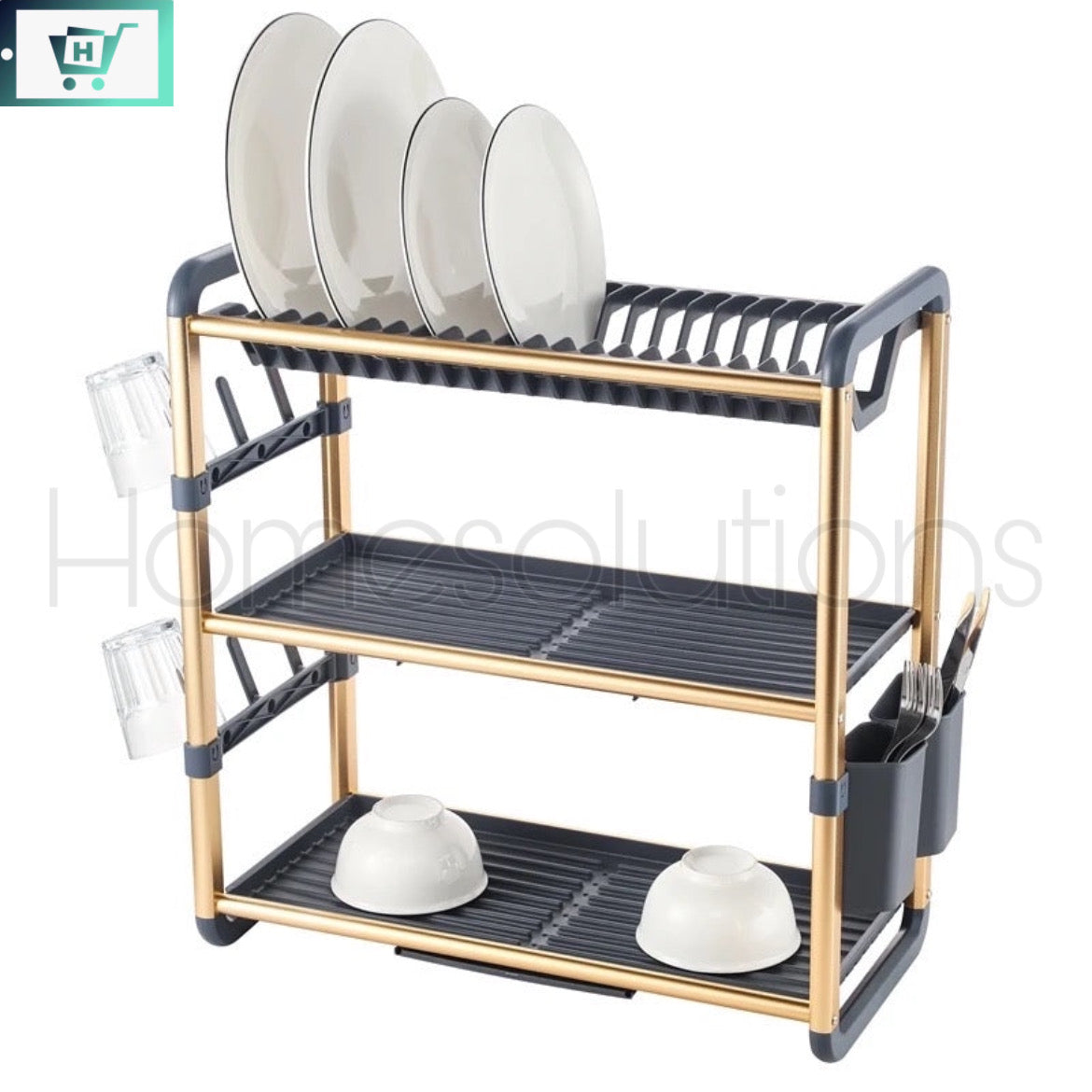 3 Layer Aluminium Dish Rack