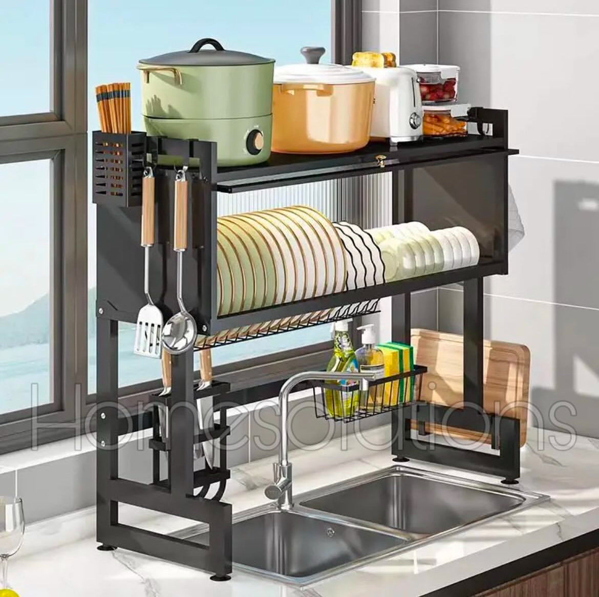 Rust Proof Over Sink Kitchen Organizer with Shelf Option - 85 cm