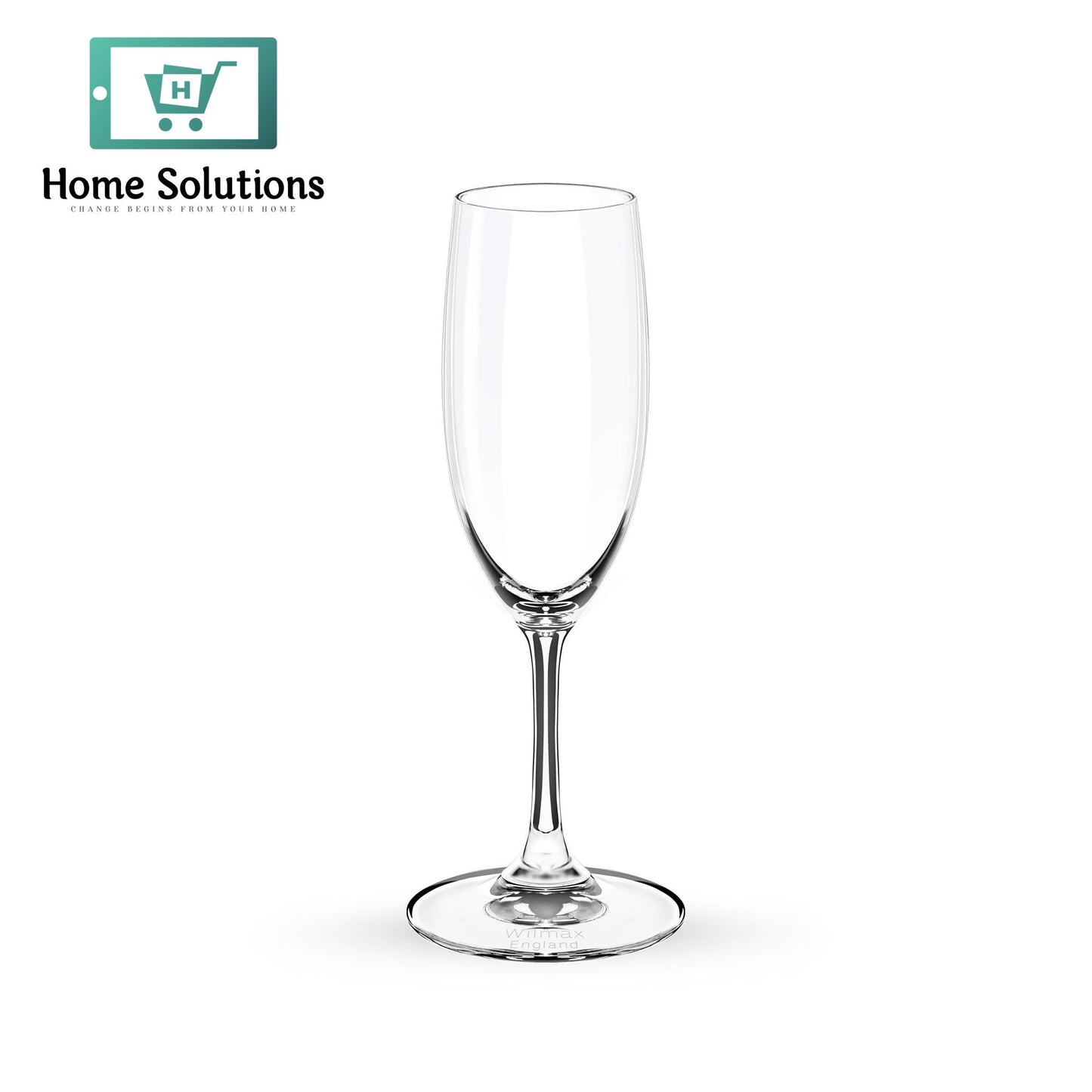 Wilmax Champagne Flute Glass – 230 ml | Set of 6 Elegant Crystal Glasses