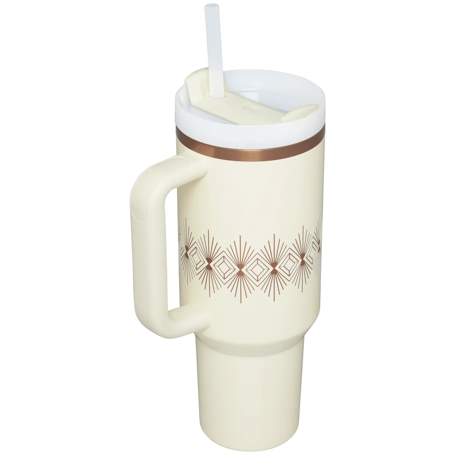 Deco Collection Quencher H2.0 FlowState™ Tumbler | 40 OZ - Cream Gloss Deco