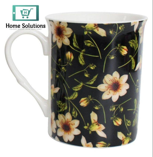 Floral Ceramic Coffee Cup – Elegant Printed Mug for Tea & Coffee