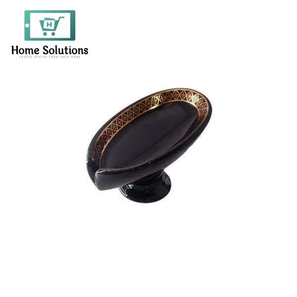Black Ceramic Soap Dish – Modern Design
