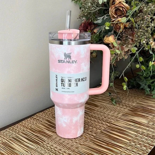 Stanley The Quencher H2.0 FlowState™ Tumbler | 40 OZ | Tie Die Pink