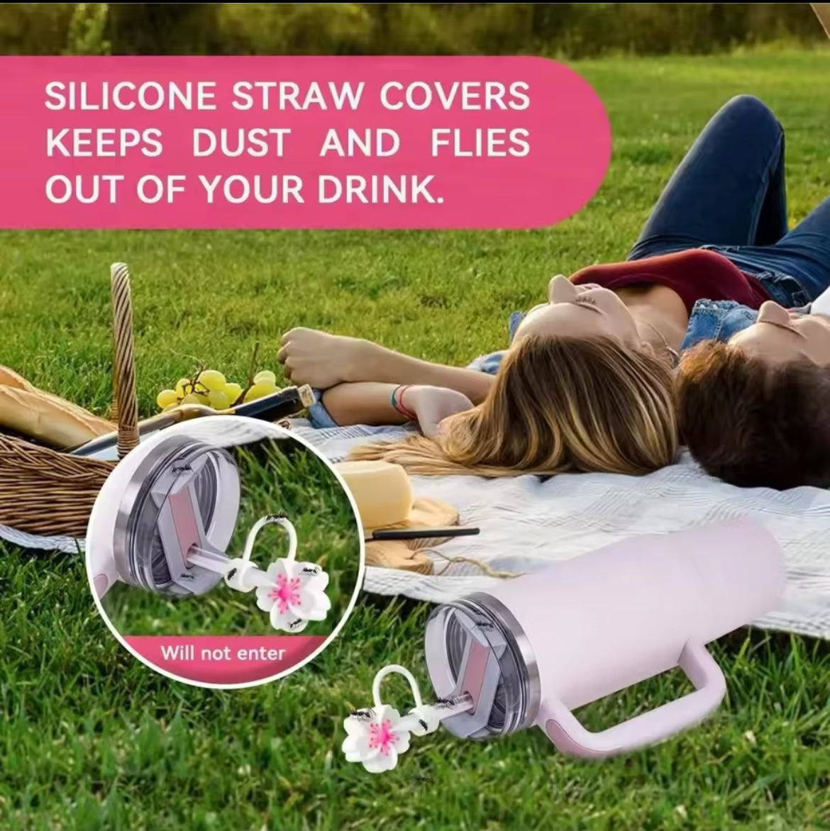 Flower Shape Silicone Straw Stopper