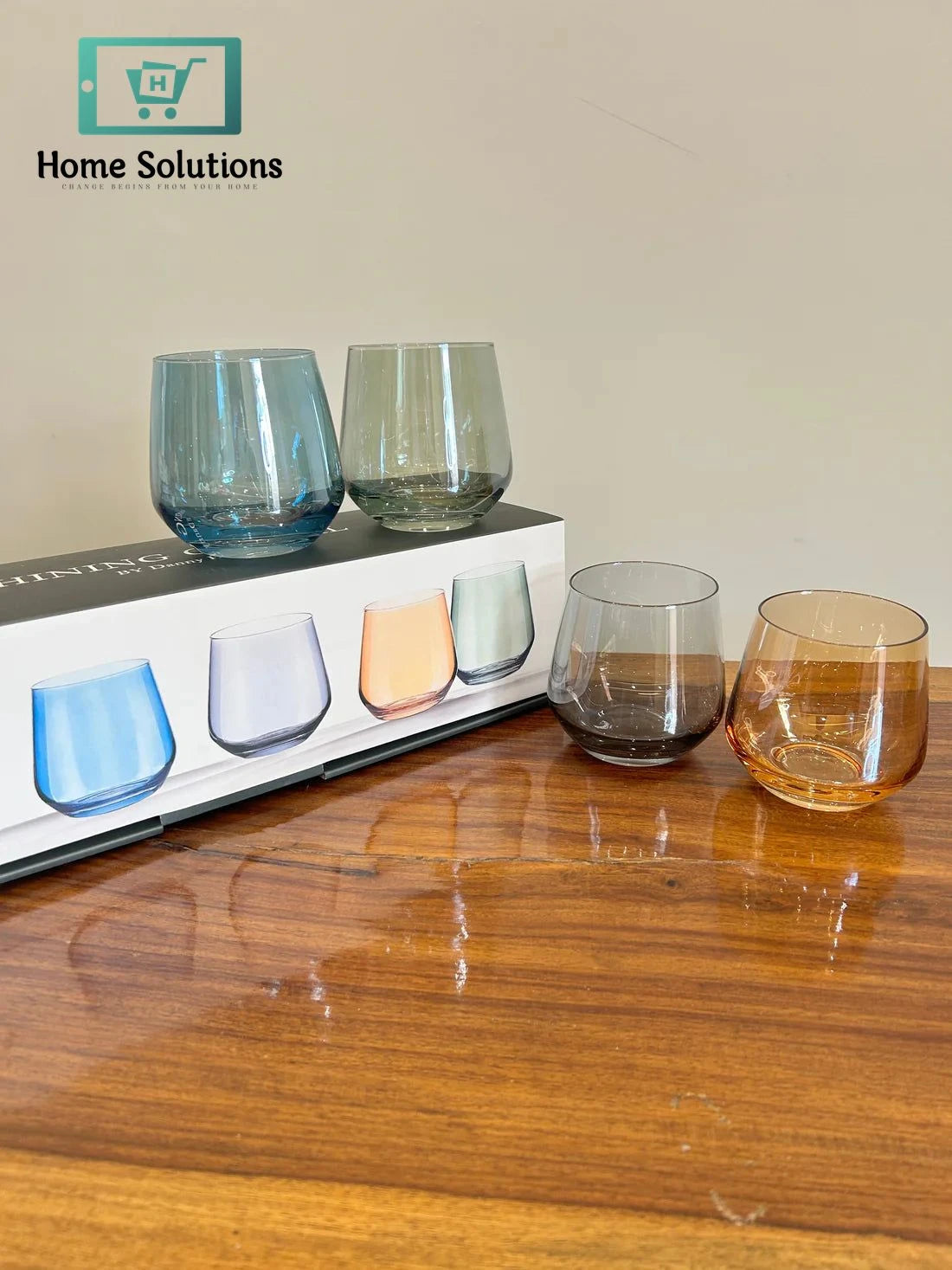 Danny Home Prestige Multicolour Glass Set 4Pcs (360ml)