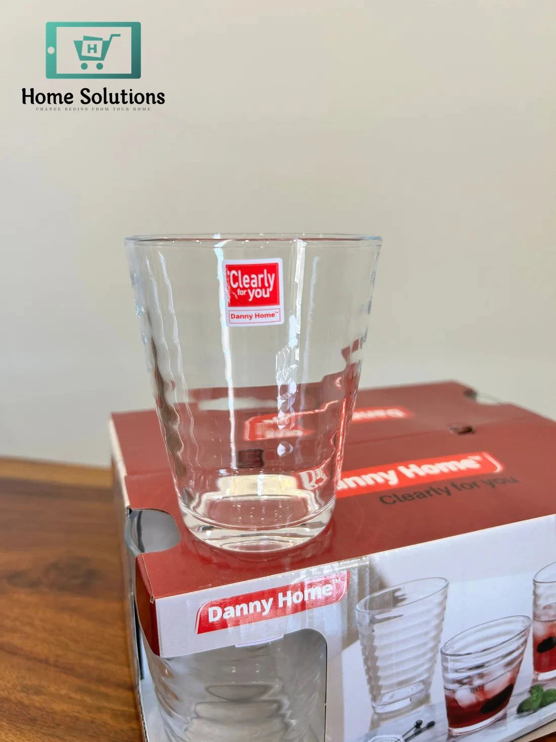 Danny Home Sofranizi Glass Set – 6 Piece Clear Drinkware (255ml)