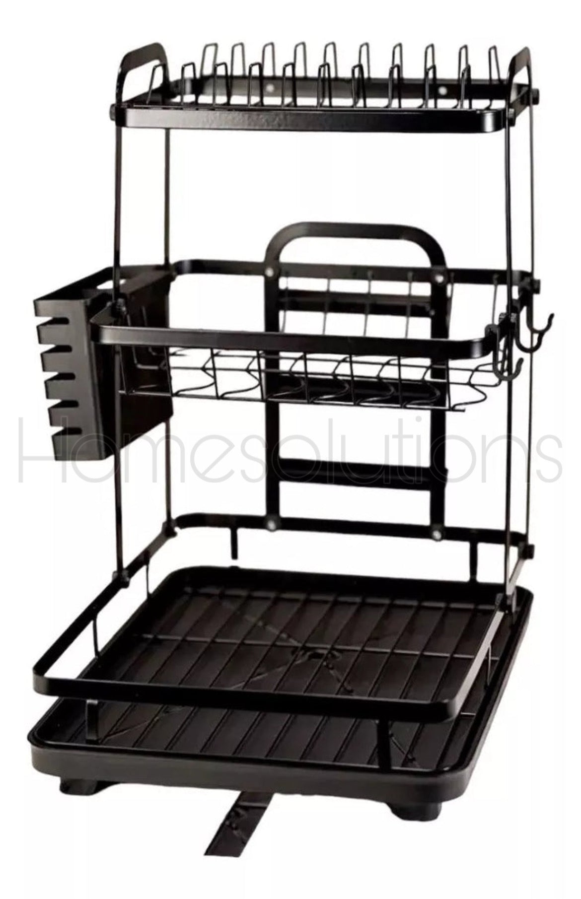 Aluminium Matt Black 3Layers Dish Rack