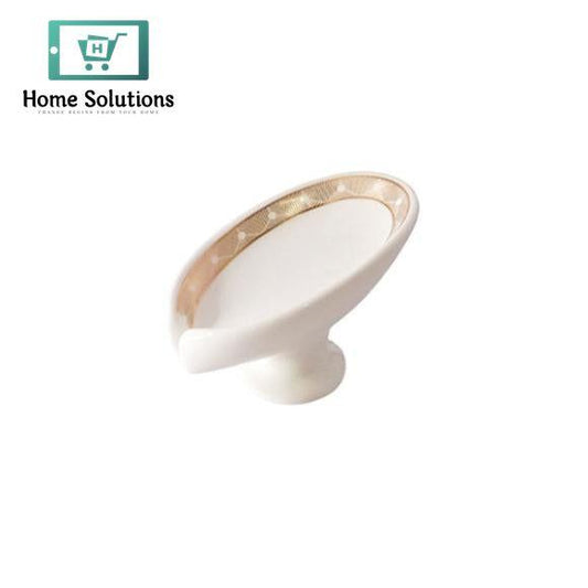 Ceramic Leaf Soap Dish – Self Draining Bathroom Accessory