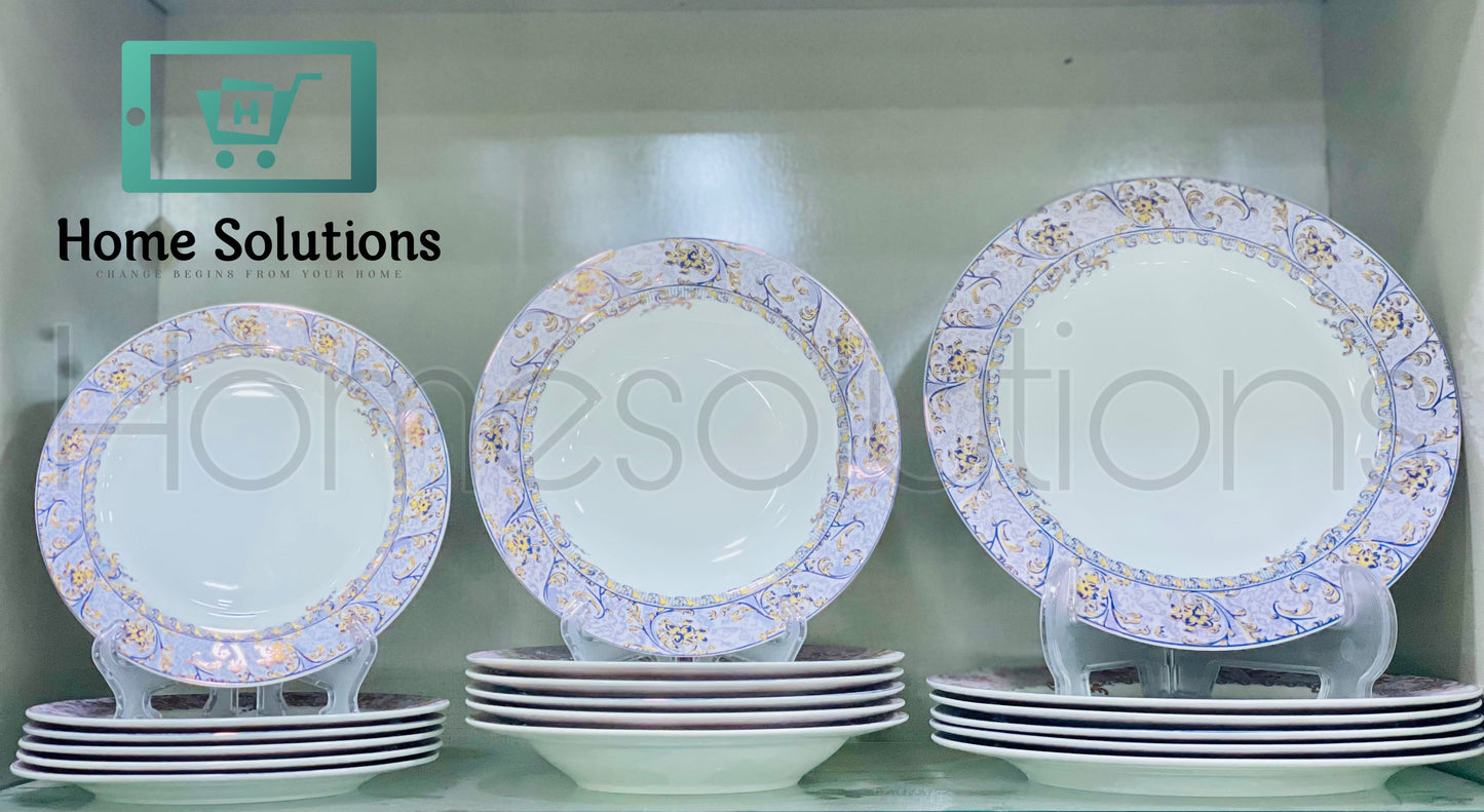 Bonechina Plates Set - 18 Pieces